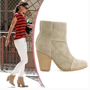 Rag & Bone New York Newbury Canvas‎ Ankle Boots |  Natural Tan, Size 41
